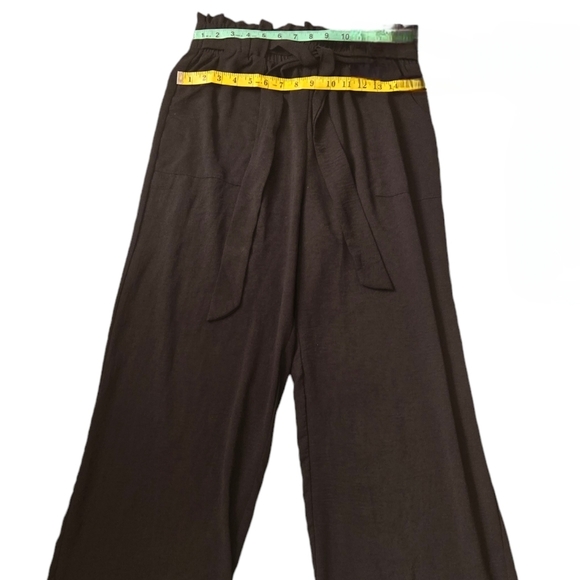 NWOT IWOLLENCE Wide Leg Pants/High Waist, Black, Women's Size Large - Picture 5 of 13